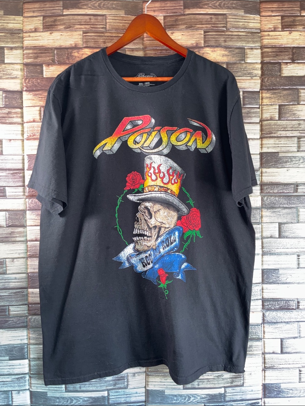 EUC Poison Skull Rock n Rock Band Tee 2XL